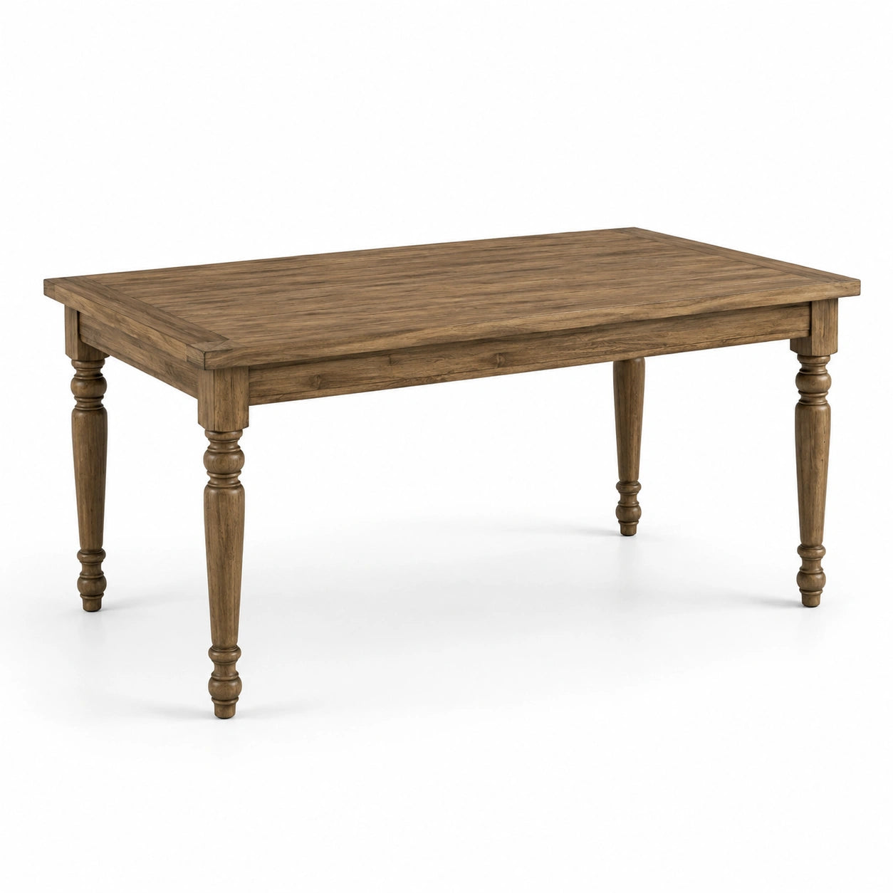 Rechteckiger Holztisch im Landhausstil, Braun, 140 × 90 × 76 cm