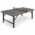 Tischtennistisch mit Netz für Innenräume, 274 × 152,5 × 76 cm, Schwarz, Braun und Weiß